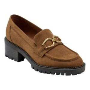 EUC Marc Fisher Delanie Slip-On Almond Toe Casual Loafers Brown Size 10